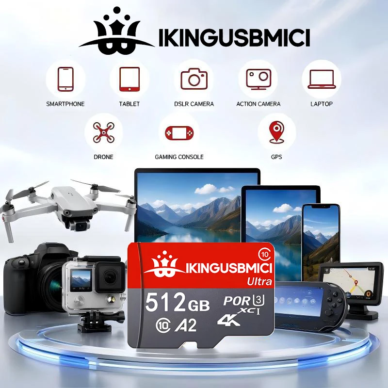 Durable SD Cards 256GB 128GB 64GB 32GB Memory Card Micro TF SD Card TF Cards HD Full HD A2 for Laptop/Gaming Console