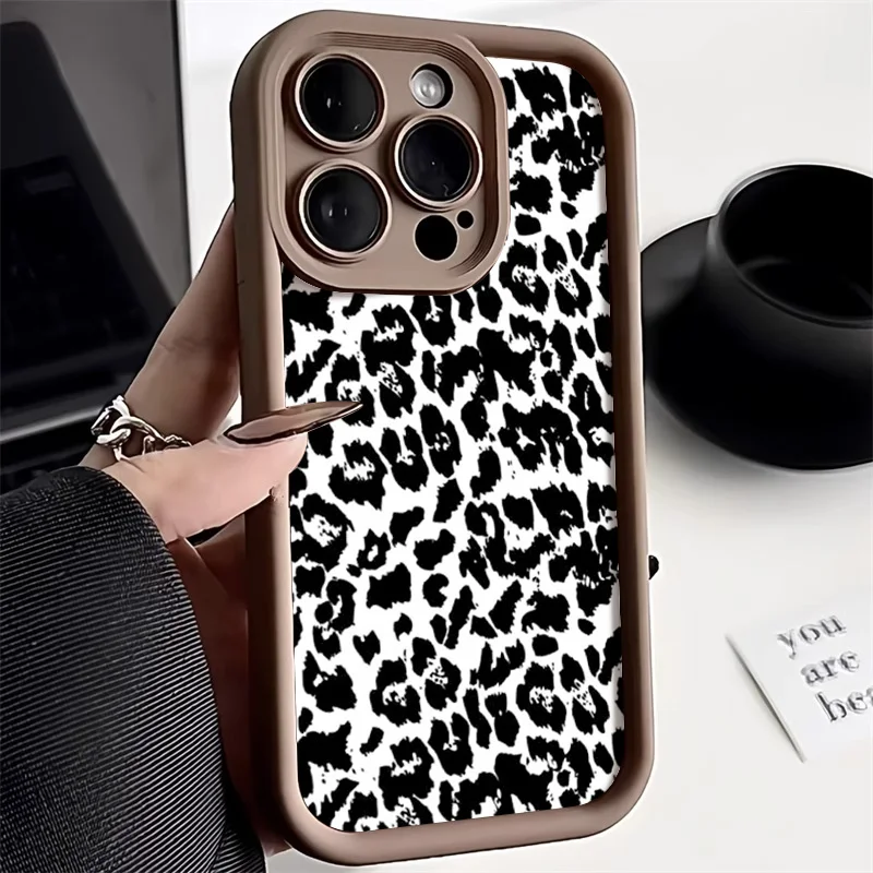 

Leopard Printed Silicone Phone Case For Xiaomi Redmi 13C 12C 11A 12 10C 10 9A 9C 9T 9i 9 Poco X6 X5 Pro Mi 11 11 Lite Soft Cover