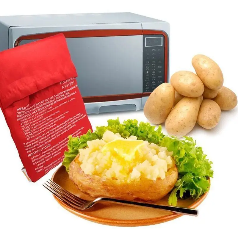 Сумка для микроволновки, картофеля, красная моющаяся сумка для приготовления пищи, для выпечки картофеля, для микроволновой печи, для приготовления картофеля, Прямая поставка