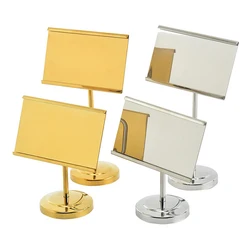 1pcs Business Card Holder Golden/Silver Metal Photo Clip Place Card Holder Stand Romantic Wedding Banquet Party Table Decoration