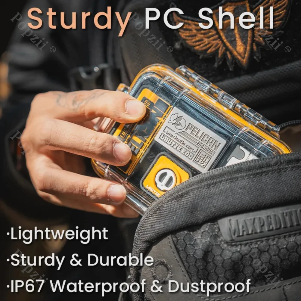 LAUTIE EDC&PELICAN 保護ケース EDC アイテム用 フィジェットトイ フィジェットスピナー 屋外防水防塵収納ボックス