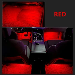 LED Car Footwell Atmosphere Light Interior Lamp Accessories For Audi A3 8P A1 8X A4 B7 B8 B9 A5 A6 C6 C7 A7 C8 TT Q3 8U Q5 8R Q7