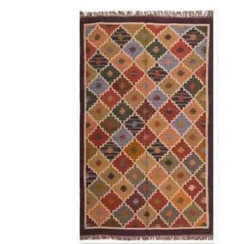 

Rug Handwoven Wool Jute Kilim Rug Boho Decor RugArea rug for Living Room Rugs