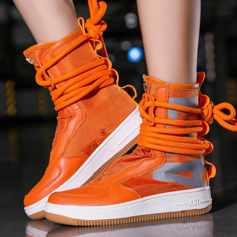 

Spring and Autumn High Top Korean Edition Trend Couple Board Shoes Fashion Sports Large Size Men's Shoes