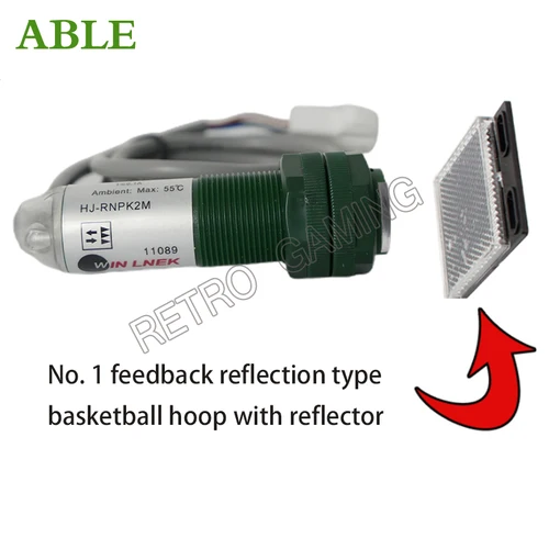 Máquina de baloncesto que funciona con monedas, Sensor eléctrico, contador de marcador ocular, accesorios para juegos recreativos RNPK2M RNPK30M