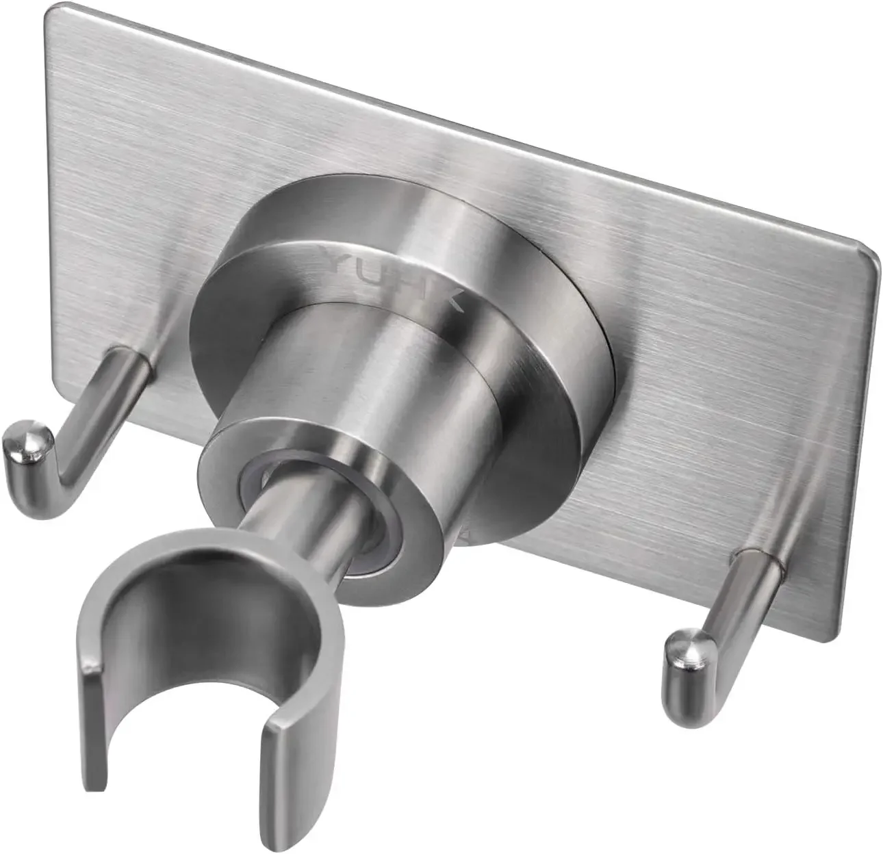 Shower head bracket All-metal strong adhesive and drilling screw two installation methods, adjustable handheld shower head installation, stainless steel handheld shower head wand bracket
