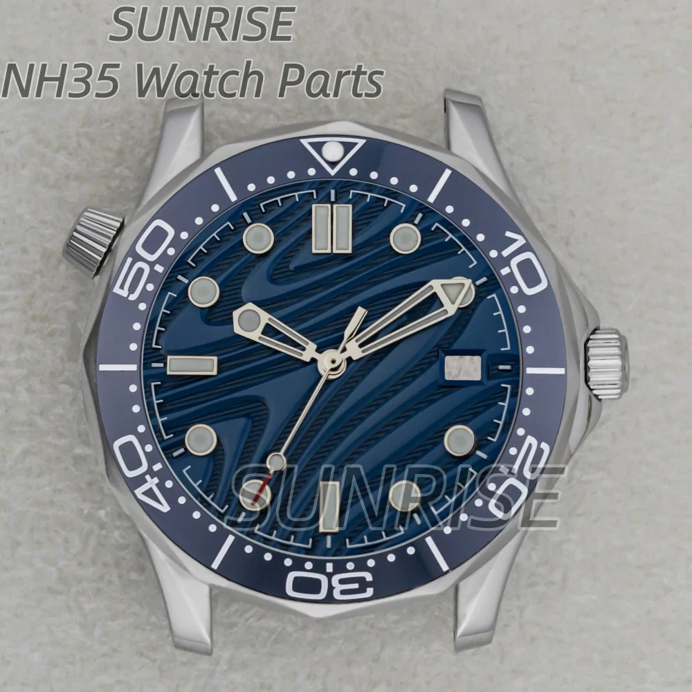 

41mm NH35 Watch Case Strap Accessories Waterproof for Seamaster 300 NH35 NH36 Movement Watch Repair Tools Parts fit 31mm Dial