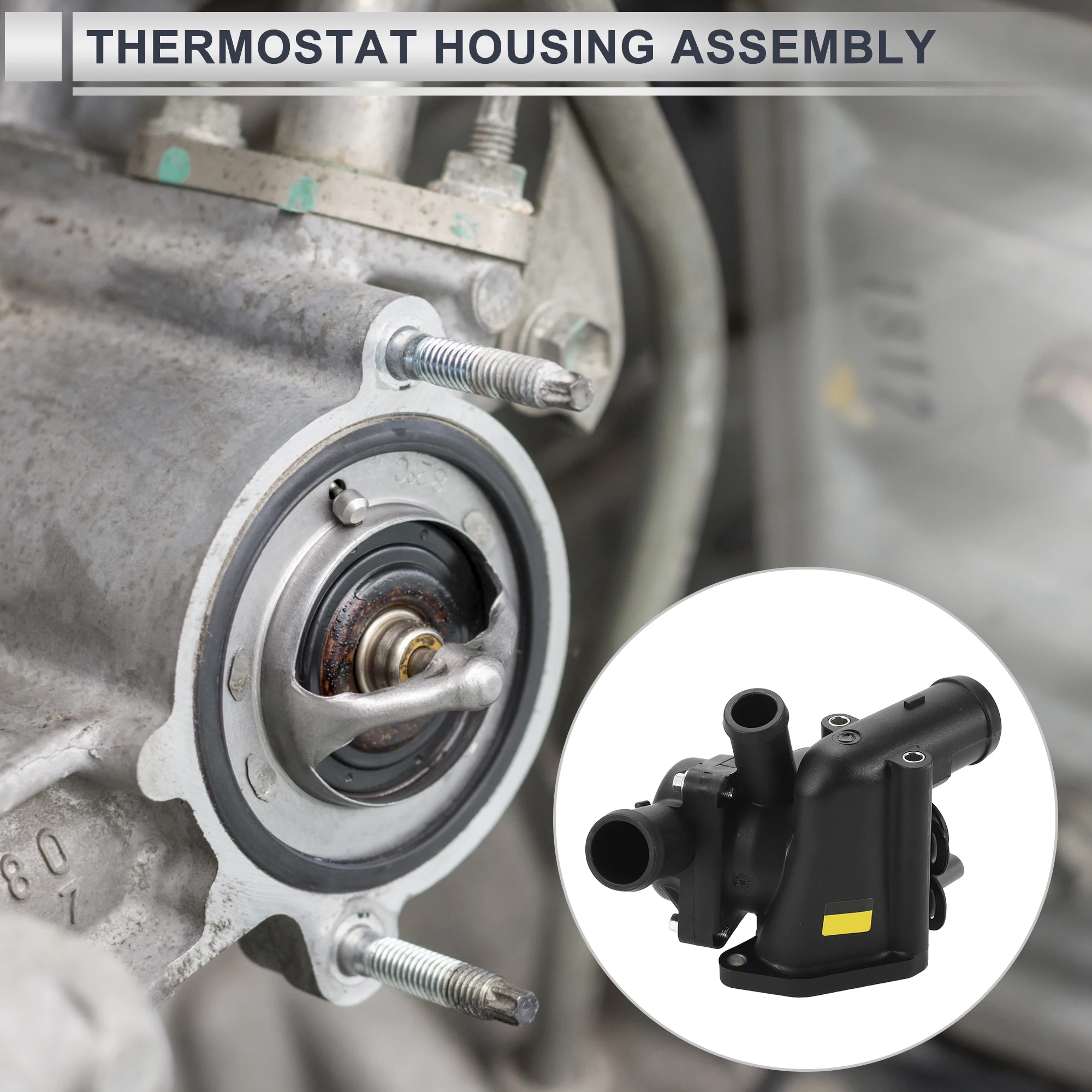 

X Autohaux Engine Coolant Thermostat Housing Assembly for Volkswagen Touareg 3.2L 2004-2007