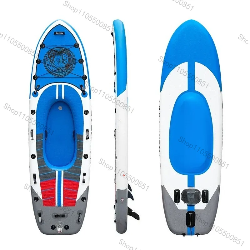 3.5 Meter 2-Person Fishing Kayak, Double Cockpit Sit-In Canoe for Hunting with Storage, 350cm Camouflage Decoy Canoe