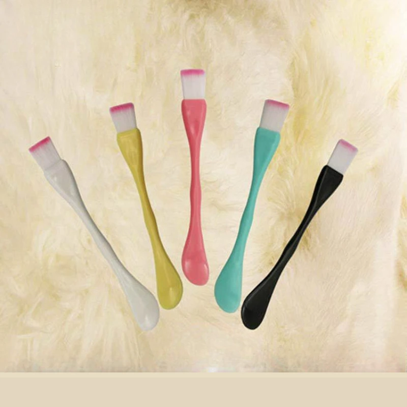 Dual-end Facial Mask Brush Spoon Facial Mask Scraper Makeup Brush Adjusting Stick Powder Foundation Small Brush