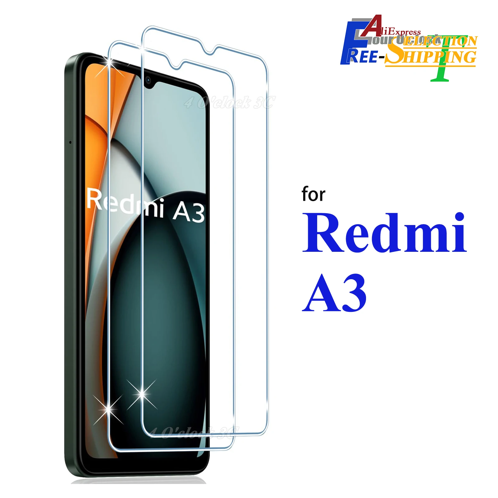 For Xiaomi Redmi A3 Screen Protector Tempered Glass Crystal Mica 9H HD Clear Transparent Anti Scratch
