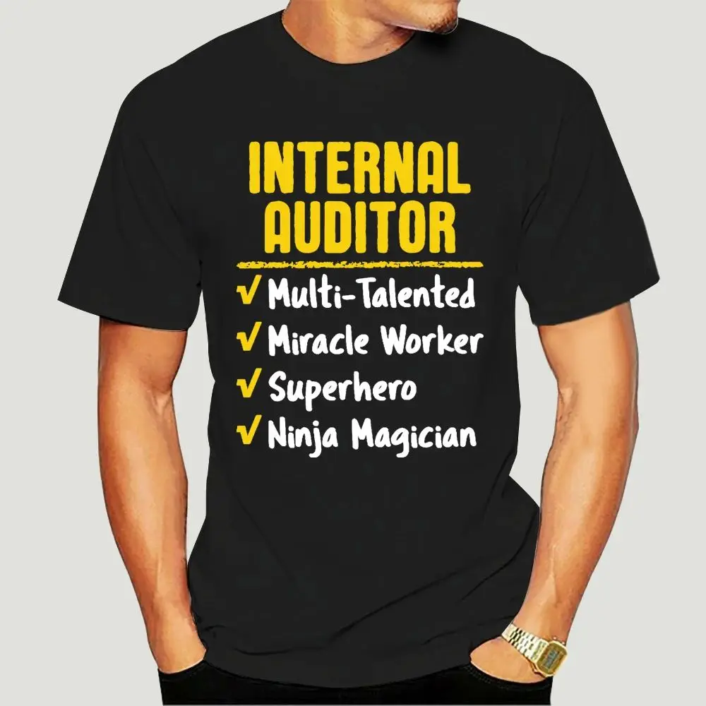 Men's T-Shirt Internal Auditor Miracle Worker Job Gift Women's T-Shirt Customizable Hand-Painted Design Clothing