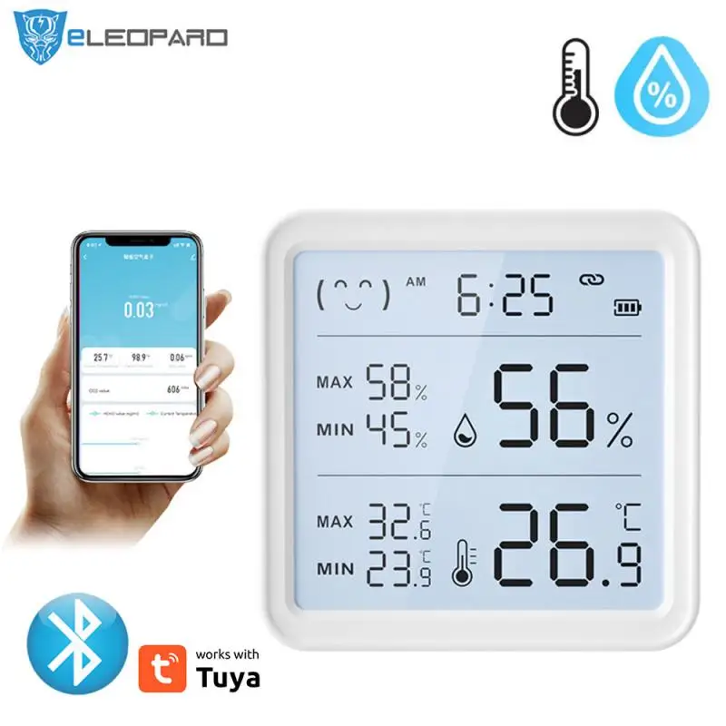 Imagem -03 - Sensor de Umidade e Temperatura Compatível com Bluetooth Tuya Display Lcd Aplicativo de Casa Inteligente Monitor em Tempo Real Suporte Alexa e a 10 Peças