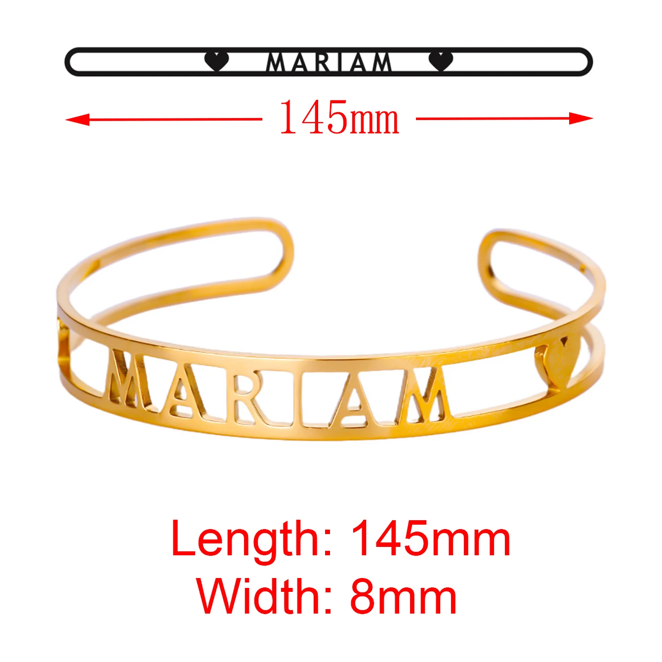 Custom Butterfly Heart Name Bangles For Women Stainless Steel Customized Bangle Cuff Bracelet Female Personalized Wrist Jewelry