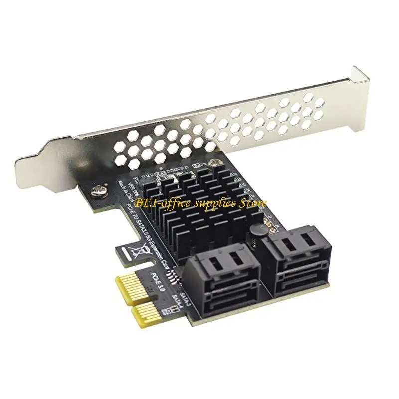 

A9LC PCIE 1X To Expansion Card PCIE To 4 Port SATA3.0 Adapter Expansion Card