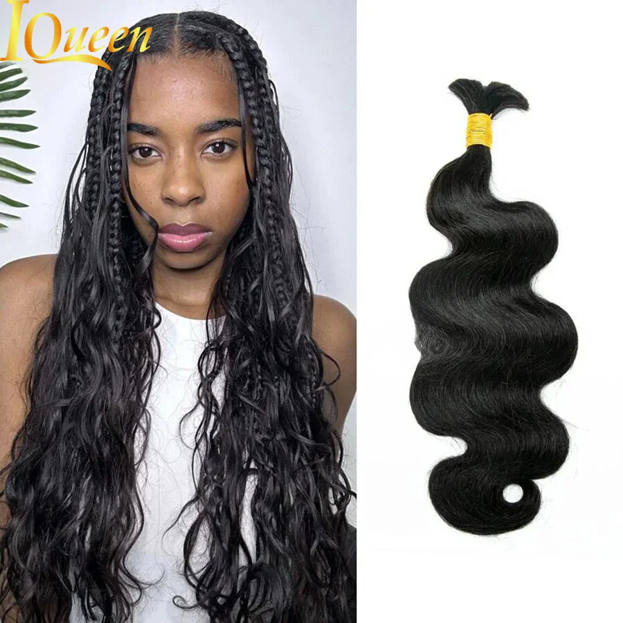 

Hair Bulks Straight Bulk Human Hair 100g Human Braiding Hair Bulk No Weft Extensions Natural Human Hairpice #1B Bulk Hair ﻿