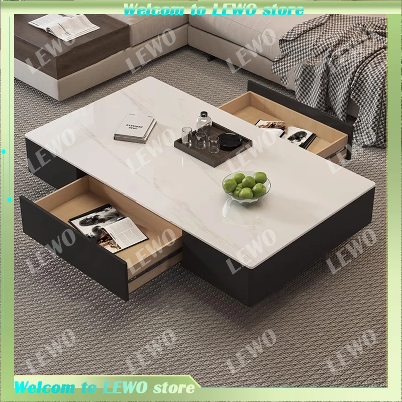 

Modern Design Wood Coffee Tables Storage Nordic Luxury Rectangular Coffee Table Nordic Minimalist Meuble De Salon Home Furniture