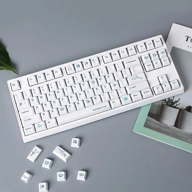 

Minimal Ocean PBT Sublimation Keycap Original Highly Opacity Adaptation 61/64/68/84