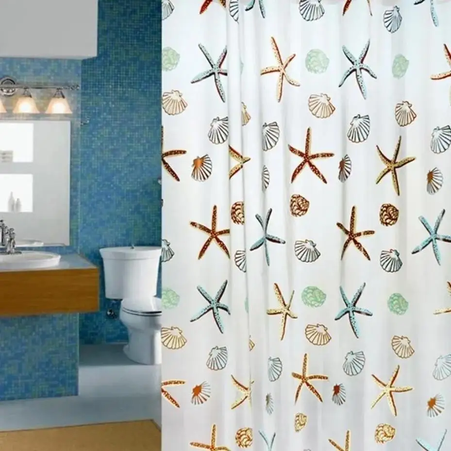 1 Pcs 180*200cm Bath Curtain Waterproof And Mildew Proof Bathroom Curtain Set Bathroom Non Perforated Partition Hanging Curtain