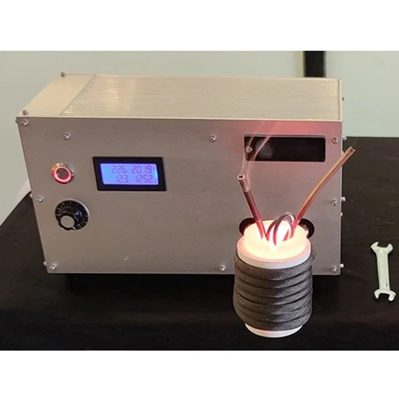 

3000w ZVS High Frequency Induction Heating Machine For Melting Gold And Silver Iron Parts Annealing + Crucible 220V