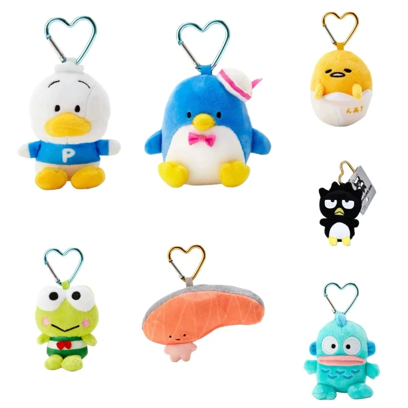 Kawaii Sanrios Gudetama Ahiru no Pekkle плюшевая кукла брелок Hangyodon брелок Badtz Maru Keroppi мягкий рюкзак кулон