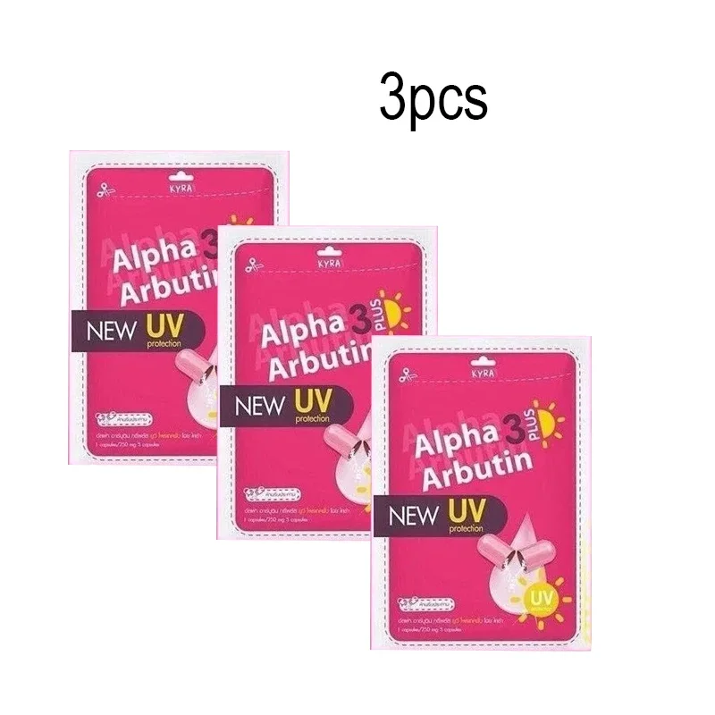 

3X Alpha Arbutin 3 Plus Collagen Lightening Brighten Reduce Dark Skin Blemishes viên kích trắng Alpha Arbutin vĩ 10 viên