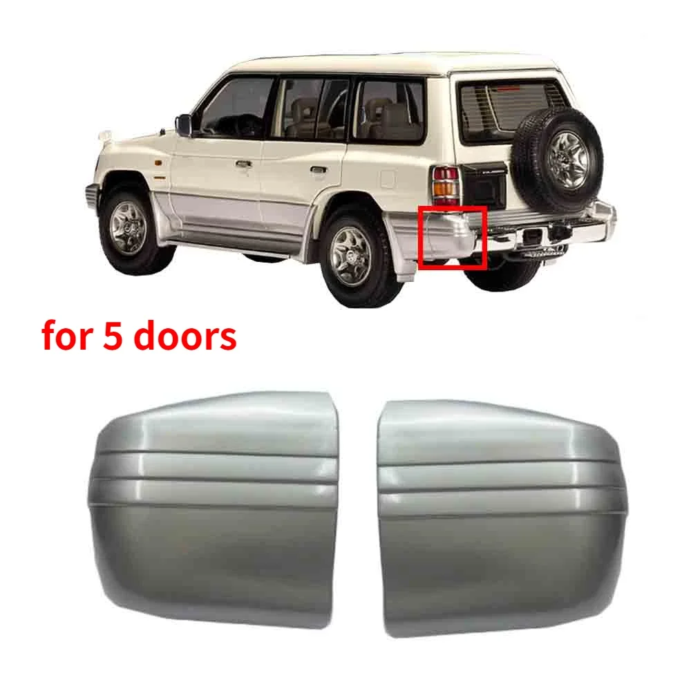 1 Pcs 5 Doors Rear Bumper Silver Corner Cover for Pajero V20 MB831053 No Screws Bumper Cover for Montero V30 V40 Wide or Narrow