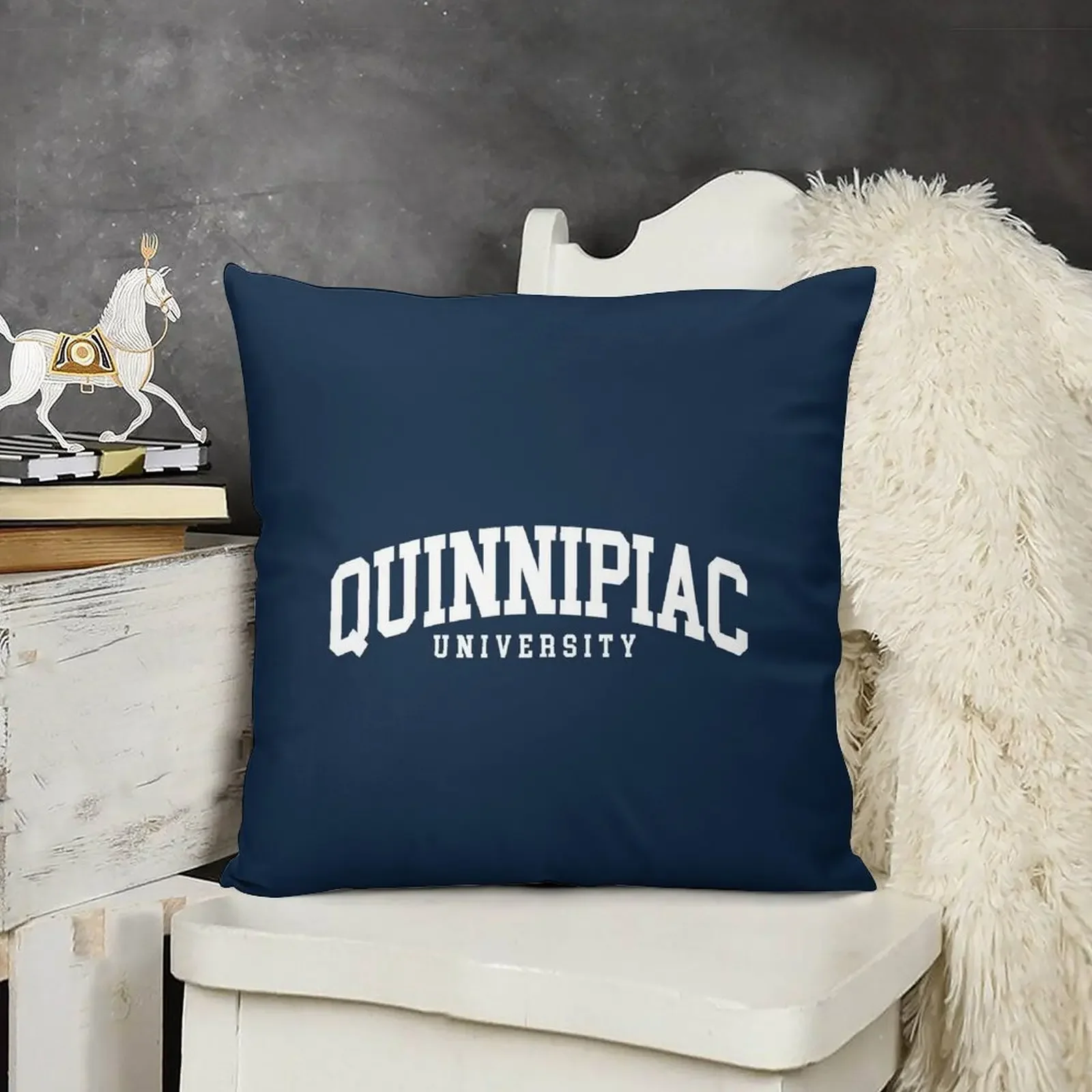 quinnipac - college font curved Throw Pillow Luxury Pillow Cover Christmas Covers For Cushions pillow