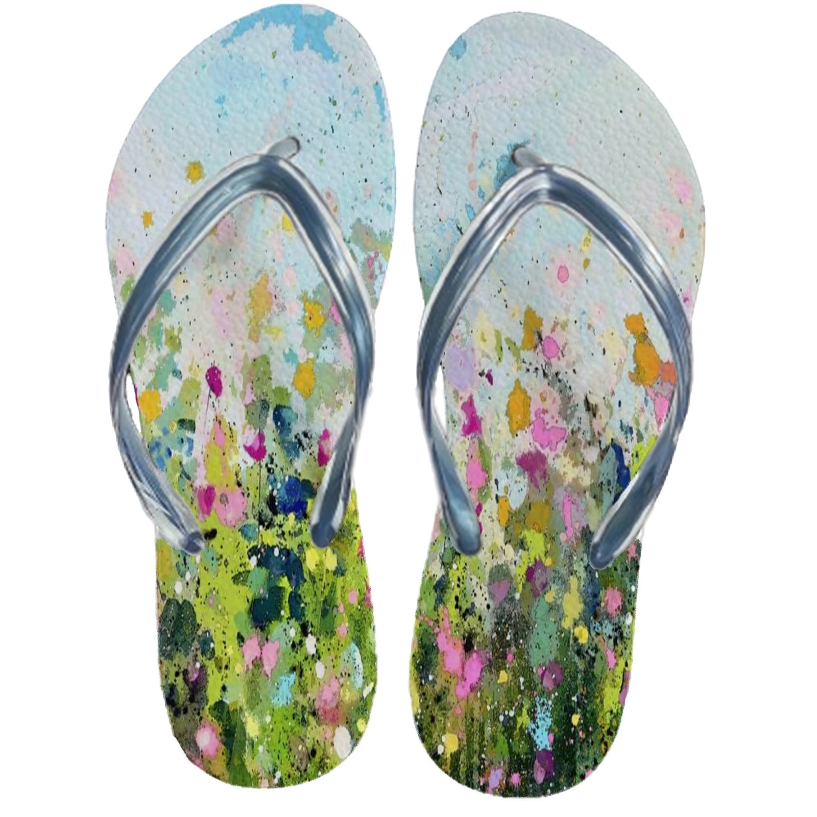 Hawaii Flowers Custom Pattern Flip Flops Women\'s Summer Sandals 2023 Flat Sandals for Women Free Shipping Everything Chinelos