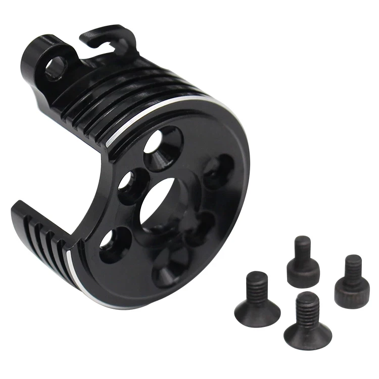 HOT RACING Tamiya T3-01 1/10 Drift CNC 6061 Aluminum Heat Sink Motor Mount Black TTDR18M01 Brushless Hop-up