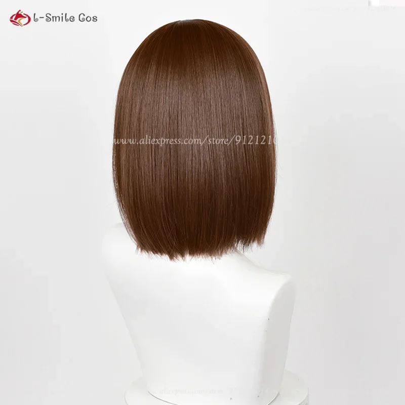 Anime  Ieiri Shoko Cosplay Wig 32cm Brown Scalp Wig Heat Resistant Synthetic Hair Women Role Play Wigs   Wig Cap