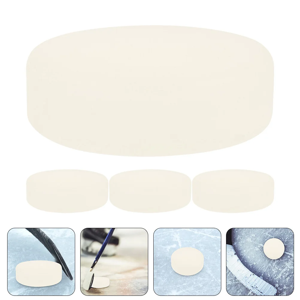 Puck de hóquei no gelo durável, 4 unidades, disco de treinamento de pvc, ideal para jogos internos e externos e práticas, suprimentos de treinamento de hóquei