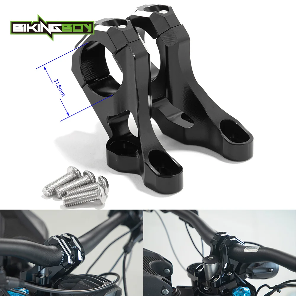 BIKINGBOY For Sur-Ron Light Bee X Surron LBX For Segway X160 X260 X 160 260 Front Up 50mm Handlebar Clip On Risers Mount Alloy