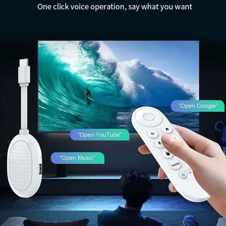 Factory direct sales Android 14.0 Allwinner H313 Quad Core TV stick Support NETFLIX  YOUTUBE Wifi6 BT5.0 Voice remote 8K tv box