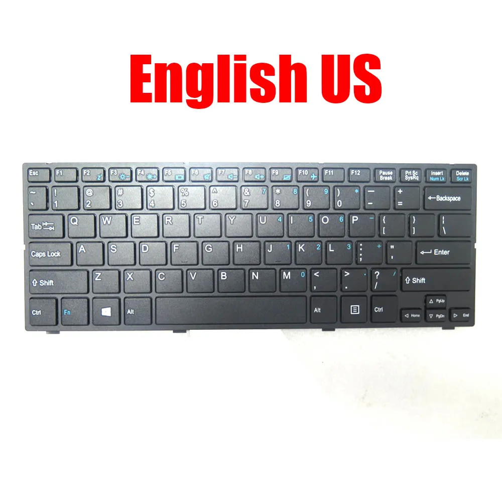 Imagem -04 - Teclado para Notebook com Moldura América Latina la Portugal po Preto Ecs Sf20gm6 Sf20gm7 Novo us