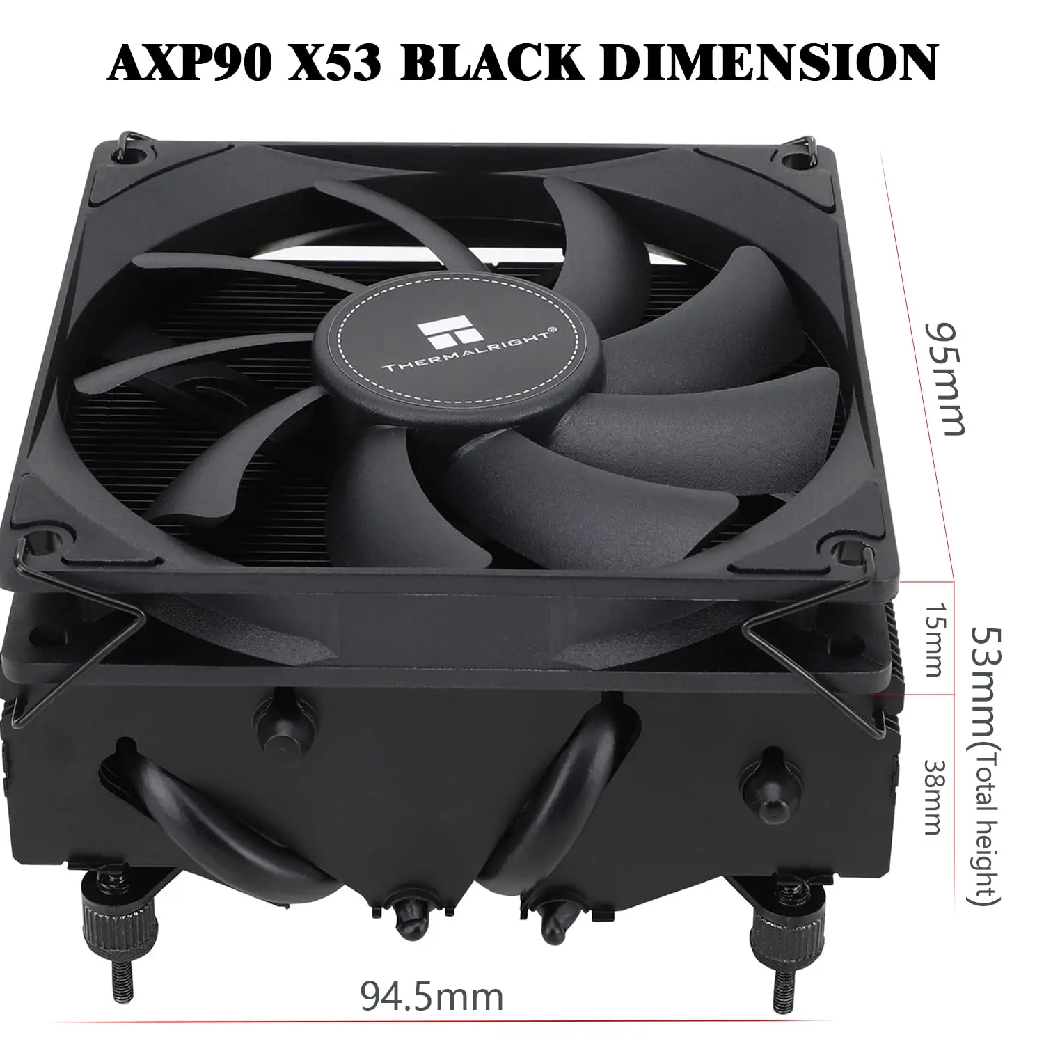 Thermalright AXP90-X53 Full Low Profile CPU Air Cooler 53mm Height With 92mm PWM Cooling Fan for AMD AM4 Intel 115X 1200