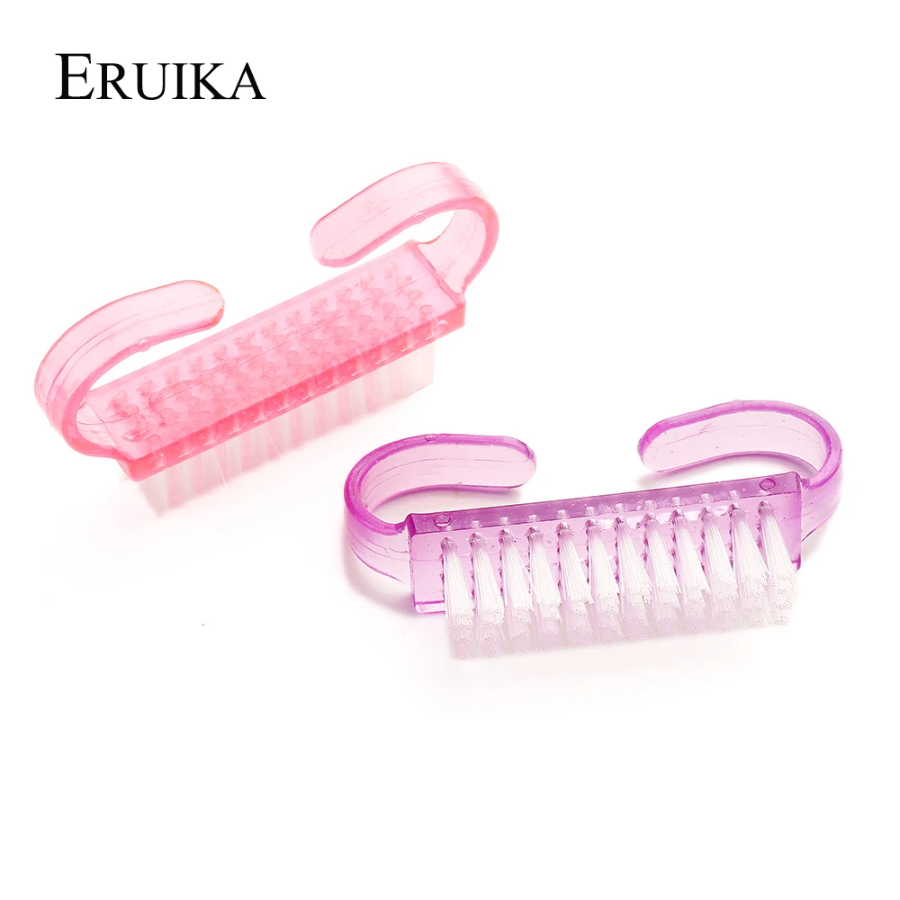 ERUIKA 2pcs/set Nail Cleaning Brush Remove Dust Manicure Pedicure Tools Nail Art Manicure for Nail Care Accessory