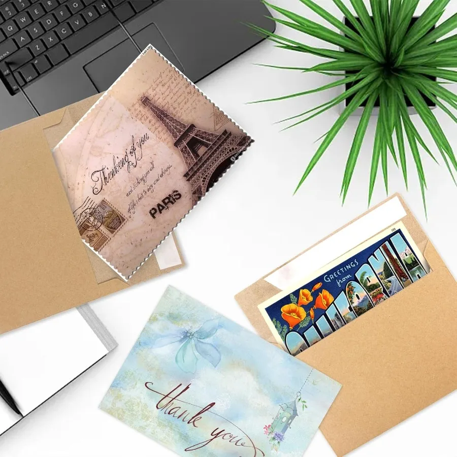 Confezione da 50 buste Kraft Buste per inviti A4 Buste 4x6 per buste per inviti Buste per matrimoni Baby Shower Buste Kraft marroni