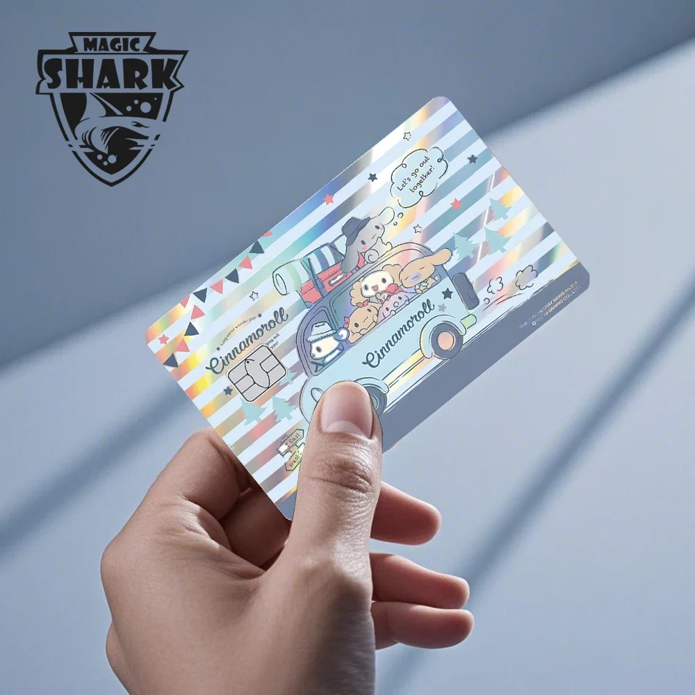 حار بيع مرحبا كيتي كورومي الثلاثية الأبعاد الليزر تسلق فيلم الجلد غطاء ملصق لبطاقة الائتمان بطاقة البنك