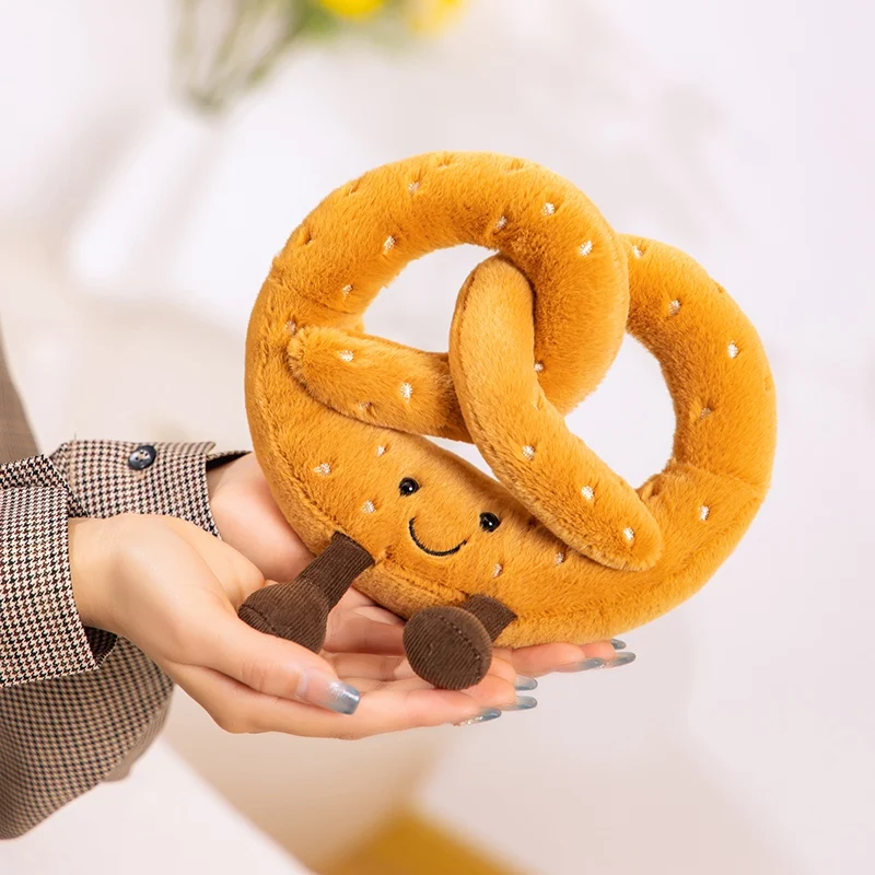 Cute Baguette Plush Pretzel Croissant Toy Stuffed Simulation Food Bread Soft Doll Cure Pendant Birthday Christmas Gifts For Kids