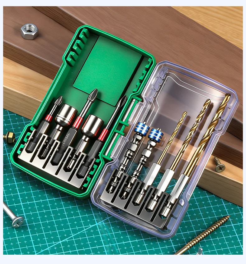 10-teiliges Set mit stoßfesten Bits für schnelles Arbeiten, Sechskant-Schaft, S2-Stahl, magnetische Sechskant-Bits für Schlagschrauber – Detail 11