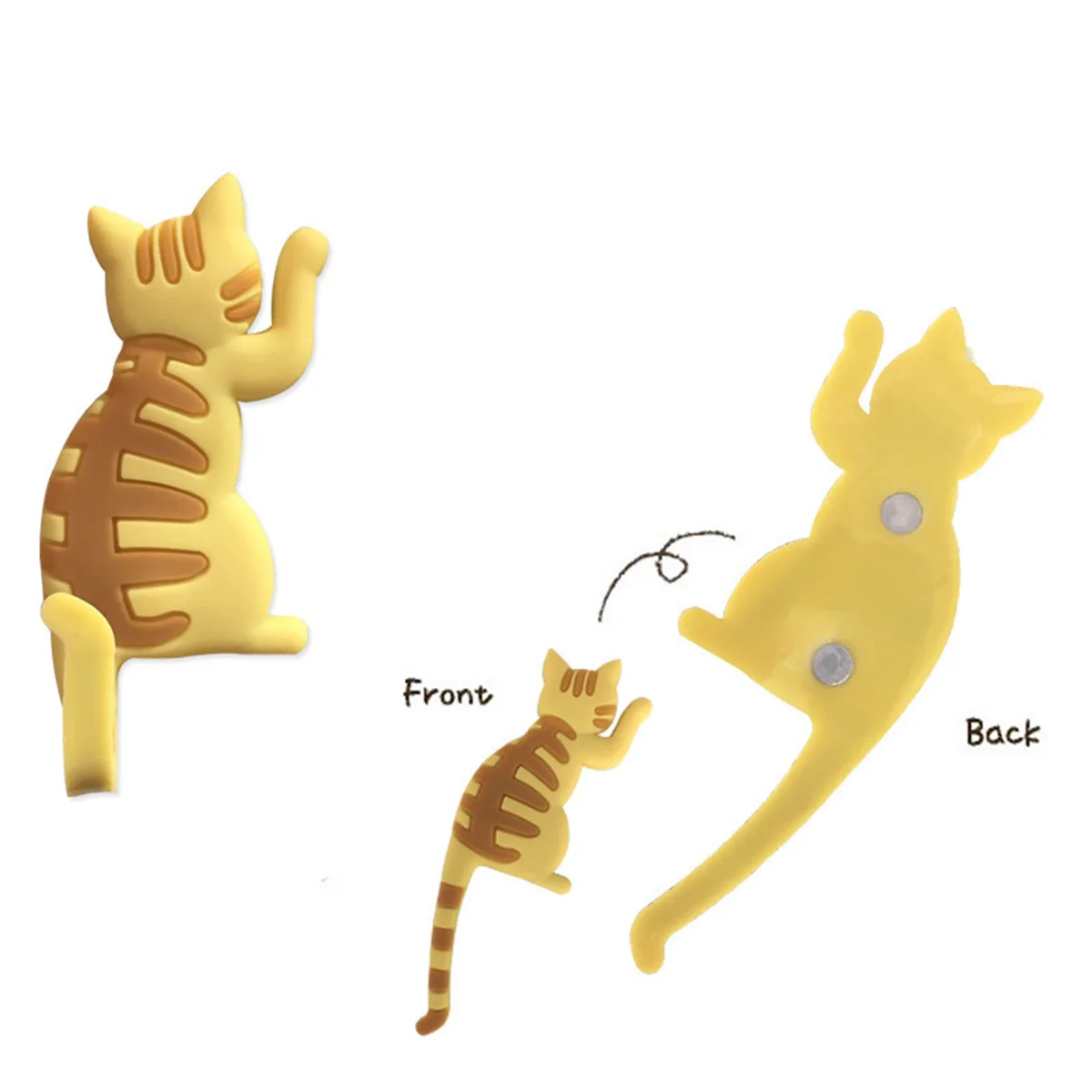 

3PCS Magnetic Cat Hooks Fridge Magnets for Hanging Umbrella Phone Shell Cabinet Whiteboard Home Storage