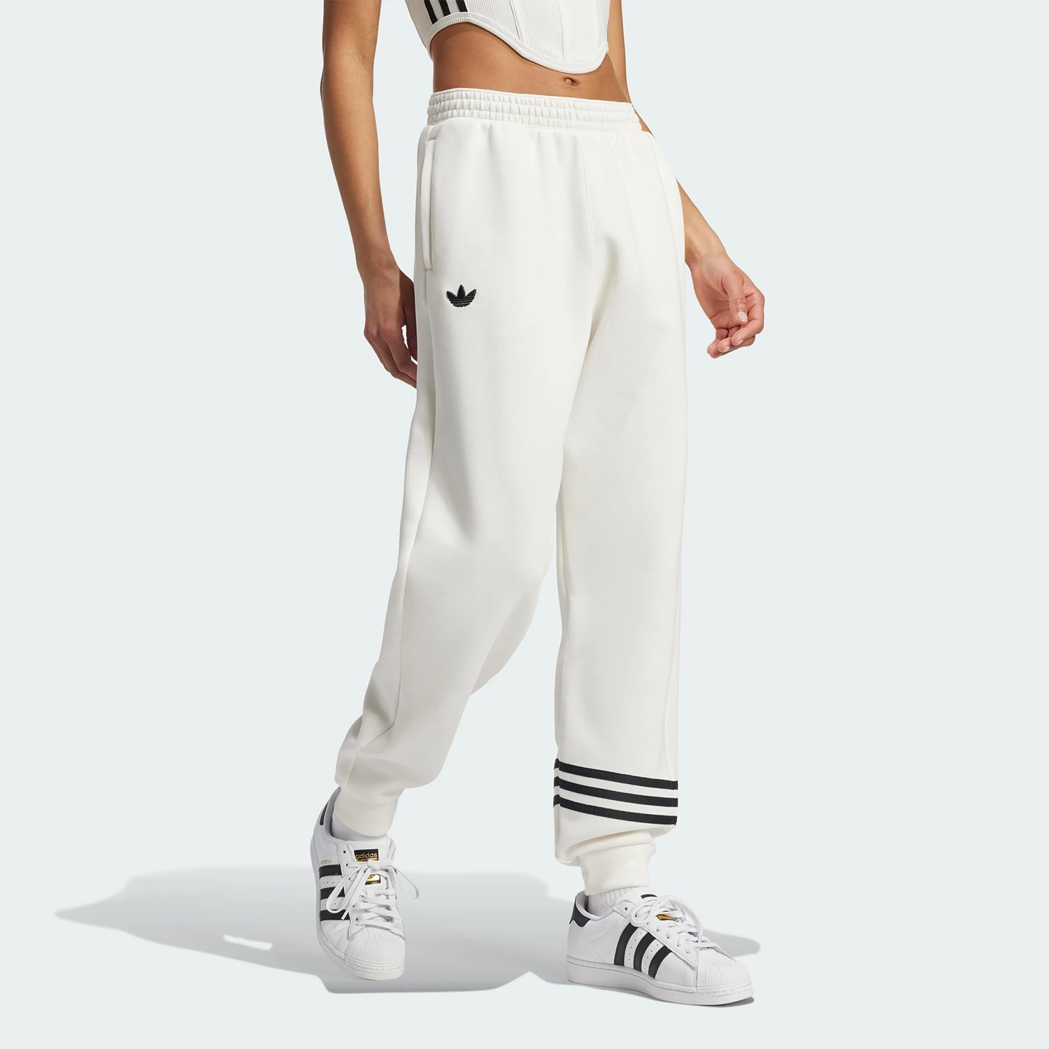 adidas-genuine-spring-and-autumn-women's-elastic-and-loose-fitting-fashionable-pants-ix9878