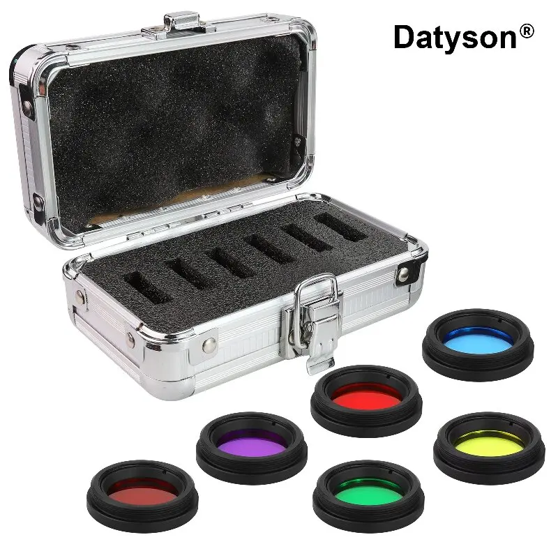 

Набор планетарных и туманностольных фильтров Datyson 1,25 дюйма (6 цветов) с алюминиевым кейсом для окуляров астрономических телескопов