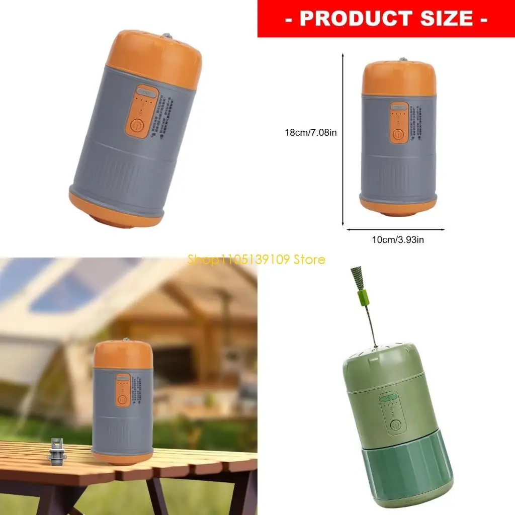 P5ED Rechargeable Camp Inflator with Cylindrical Grip Design Plastic for Tent Filling