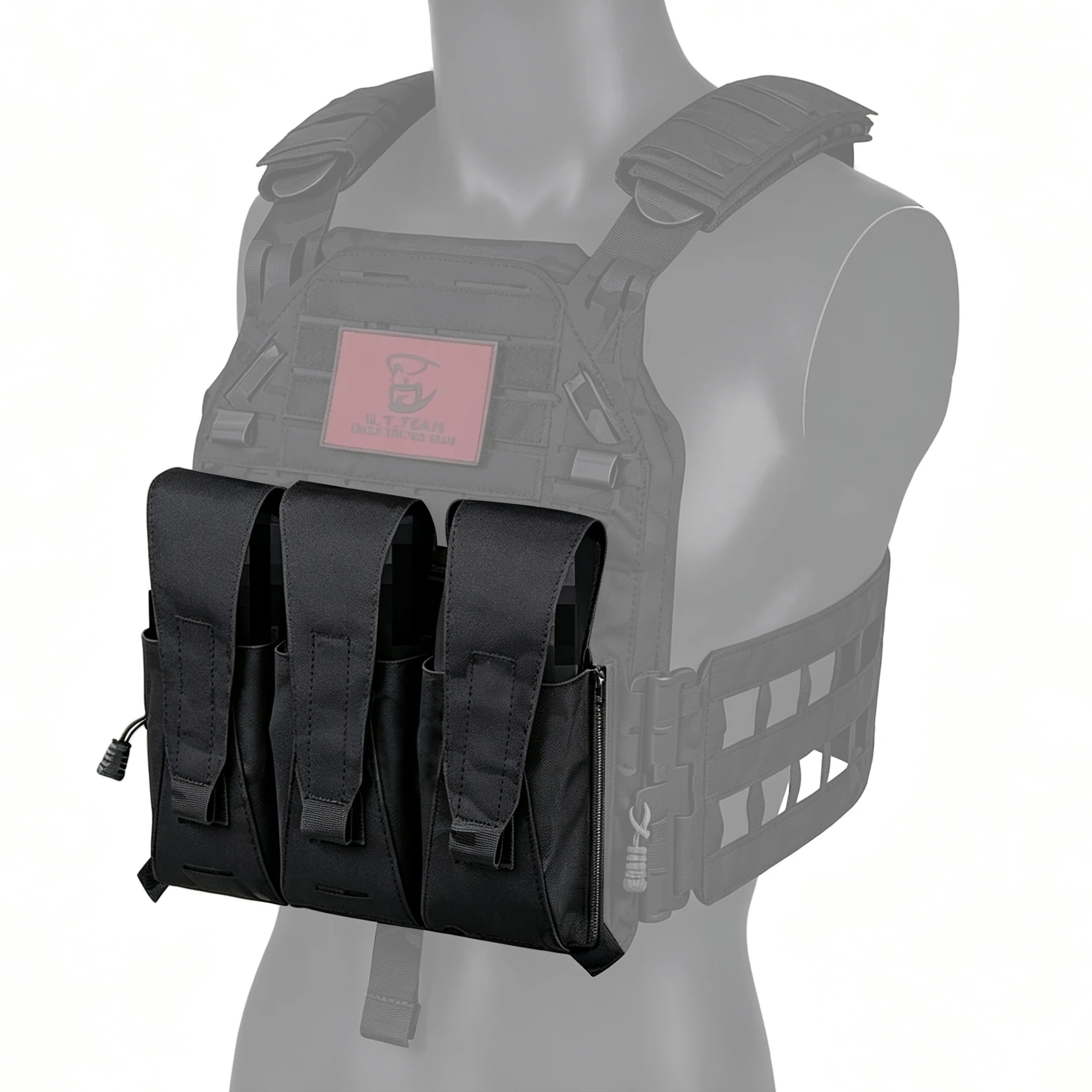 Taktische Tasche für 6094-Westen, dreifache Taschen, Tasche für taktische Gürtel und Klettverschluss-Weste, Jagd, Airsoft-Zubehör, Outdoor