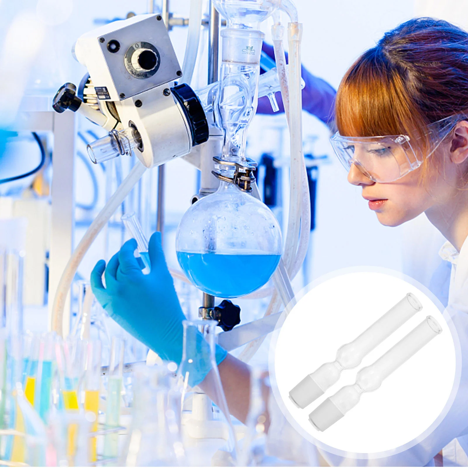 

2 Pcs Straight Drying Tube Transparent Tubes Lightweight School Experiment Tool Practical Trustworthy