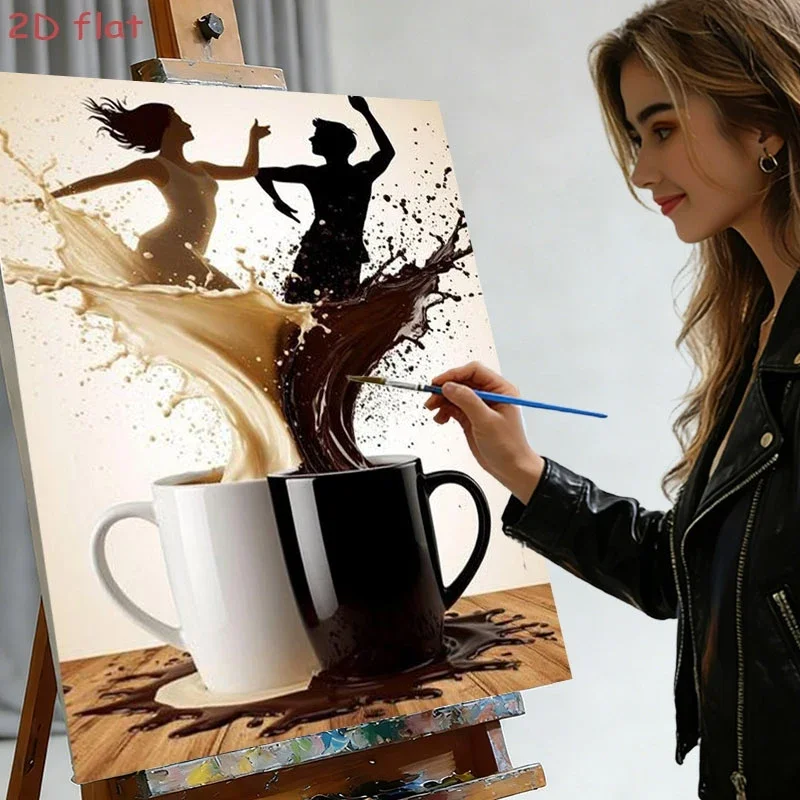 [2D/Flat] 1pc Frameless Adult Paint by Numbers Kit [Professional Art Use]: 