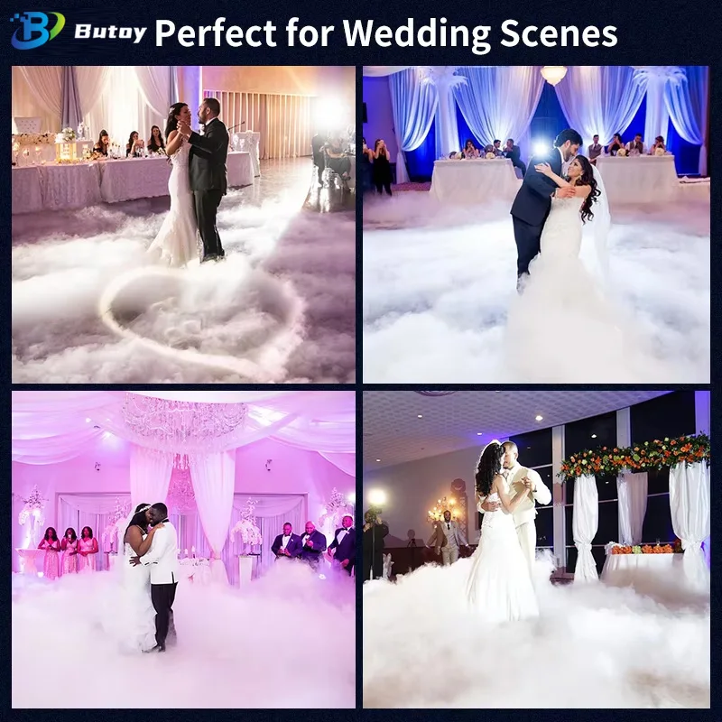 3500W Dry Ice Machine Portable Low Lying Smoke Machine With Water Tank Pipe And Nozzle Wedding Stage Party Low Ground Fog Effect