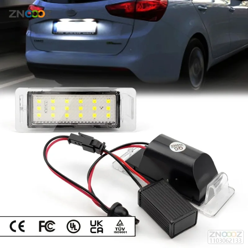 ANGRONG 2x LED Licence Number Plate Light For Chevrolet Corvette Equinox Impala Sonic SS Traverse Trax